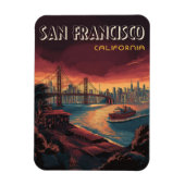San Francisco Skyline mit Golden Gate Bridge Magnet (Vertikal)