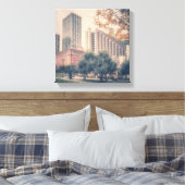 San Francisco Skyline mit Herbstbaum Leinwanddruck (Insitu (Schlafzimmer))