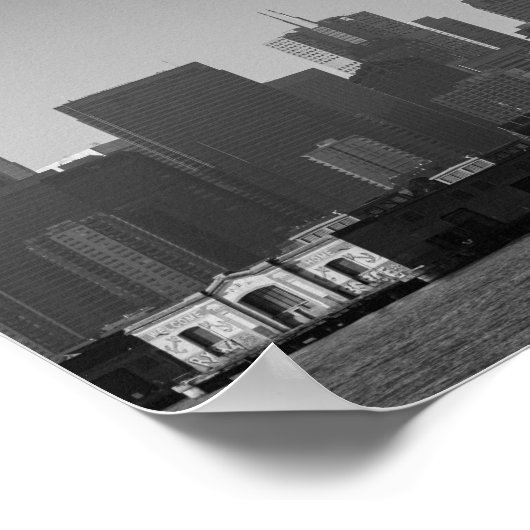 San Francisco Skyline Monochrome - Cityscape Foto Poster (Ecke)