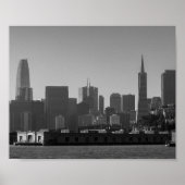 San Francisco Skyline Monochrome - Cityscape Foto Poster (Vorne)