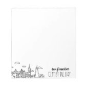 San Francisco Skyline Notizblock (Vorderseite)