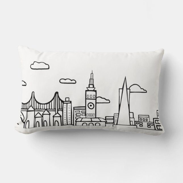 San Francisco Skyline Pillow Lendenkissen (Vorderseite)