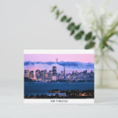 San Francisco Skyline Post Card Postkarte (Stehend Vorderseite)
