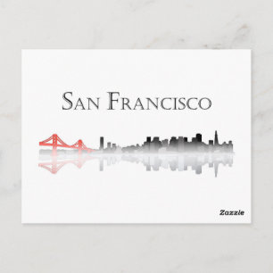 San Francisco Skyline Postcard Postkarte