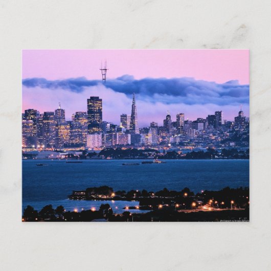 San Francisco Skyline Postcard Postkarte (Vorderseite)
