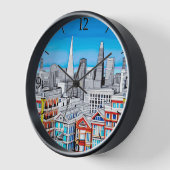 San Francisco Skyline Poster Art Uhr (Winkel)