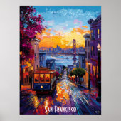 San Francisco Skyline Poster - Iconic California (Vorne)