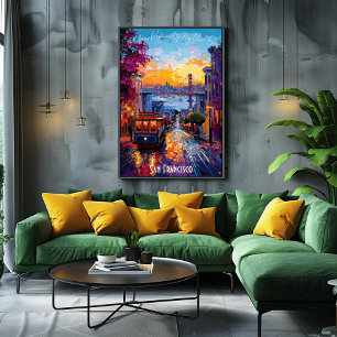 San Francisco Skyline Poster – Ikonisches Kaliforn
