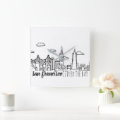 San Francisco Skyline Quadratische Wanduhr (Zuhause)