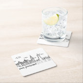 San Francisco Skyline Rechteckiger Pappuntersetzer (Vor Ort)