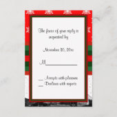 San Francisco Skyline Red Snowflake Weihnachten Hinweiskarte (Rückseite)