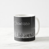 San Francisco Skyline Schwarz-weiße Tasse (VorderseiteRechts)