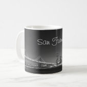 San Francisco Skyline Schwarz-weiße Tasse (Vorderseite Links)