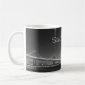 San Francisco Skyline Schwarz-weiße Tasse (Links)