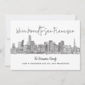 San Francisco Skyline Sketch Zeichnend Ankündigung (Vorderseite)