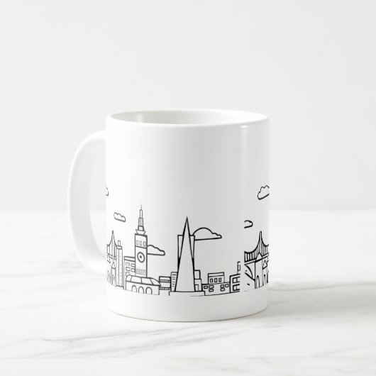 San Francisco Skyline-Tasse Kaffeetasse (Vorderseite Links)