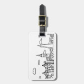 San Francisco Skyline Travel Tag Gepäckanhänger (Vorderseite vertikal)
