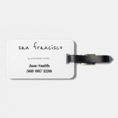 San Francisco Skyline Travel Tag Gepäckanhänger (Rückseite horizontal)