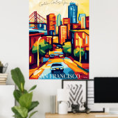 San Francisco Skyline und Golden Gate in Favist Poster (Heimbüro)