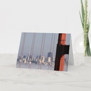 San Francisco Skyline von der Golden Gate Bridge. Karte