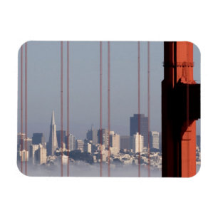 San Francisco Skyline von der Golden Gate Bridge. Magnet