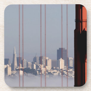 San Francisco Skyline von der Golden Gate-Brücke Getränkeuntersetzer