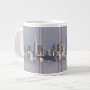 San Francisco Skyline von der Golden Gate-Brücke Jumbo-Tasse