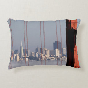 San Francisco Skyline von der Golden Gate-Brücke Zierkissen