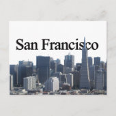San Francisco Skyline w/ San Francisco im Himmel Postkarte (Vorderseite)