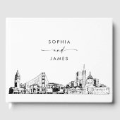 San Francisco Skyline Wedding Guest Book Gästebuch (Vorderseite)