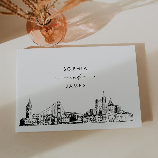 San Francisco Skyline Wedding Guest Book Gästebuch