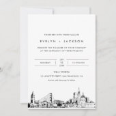 San Francisco Skyline Wedding Invite mit Foto Einladung (Vorderseite)