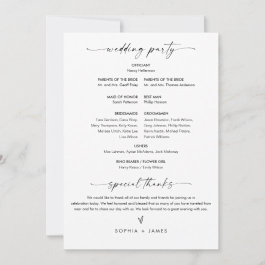 San Francisco Skyline Wedding Program 12x18 Card Einladung (Rückseite)