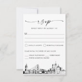 San Francisco Skyline Wedding RSVP Response Card (Vorderseite)