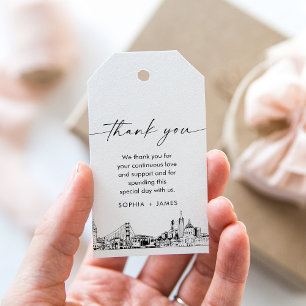 San Francisco Skyline Wedding Vielen Dank für Ihr Geschenkanhänger