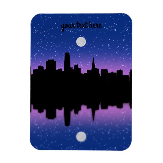 San Francisco Skyline Zeichne #1 Magnet (Vertikal)