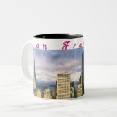 San Francisco Skyline Zweifarbige Tasse (Vorderseite Links)