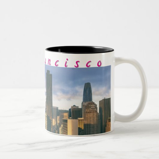 San Francisco Skyline Zweifarbige Tasse (Rechts)