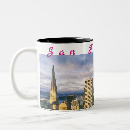 San Francisco Skyline Zweifarbige Tasse (Links)