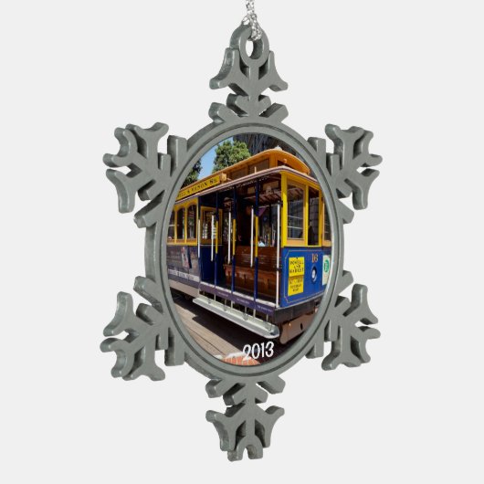San Francisco Snowflake Schneeflocken Zinn-Ornament (Links)