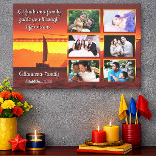 San Francisco Sonnenuntergang Familienfoto-Collage Leinwanddruck