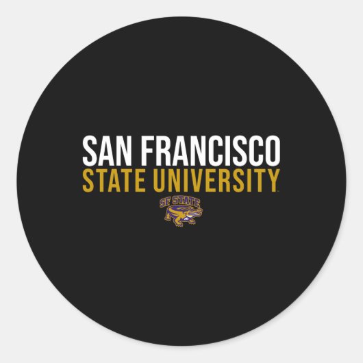 San Francisco Staat Sfsu Gators gestapelt Runder Aufkleber (Vorderseite)