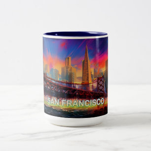 San Francisco Stadt an der Bucht Zweifarbige Tasse