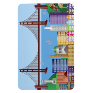 San Francisco Stadt-Sehenswürdigkeit-Magnet Magnet
