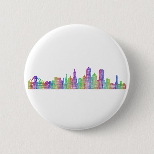 San Francisco Stadt-Skyline Button (Vorderseite)