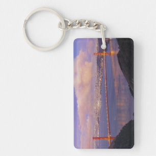 San Francisco Stadt-Skyline mit Golden gate bridge Schlüsselanhänger