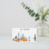 San Francisco Stadt-Skyline Visitenkarte (Stehend Vorderseite)