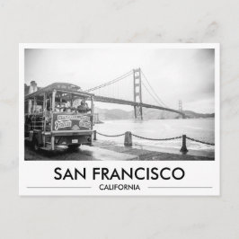 San Francisco-Straßenbahn an der Golden Gate Bridg Postkarte