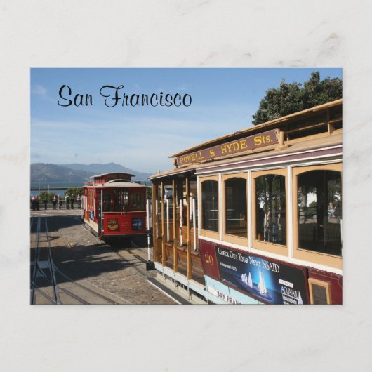 San-Francisco-Straßenbahnen Postkarte (Vorderseite)