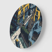 San Francisco Street Große Wanduhr (Winkel)